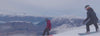 Snowboards going down the mountain in Queentown New Zealand